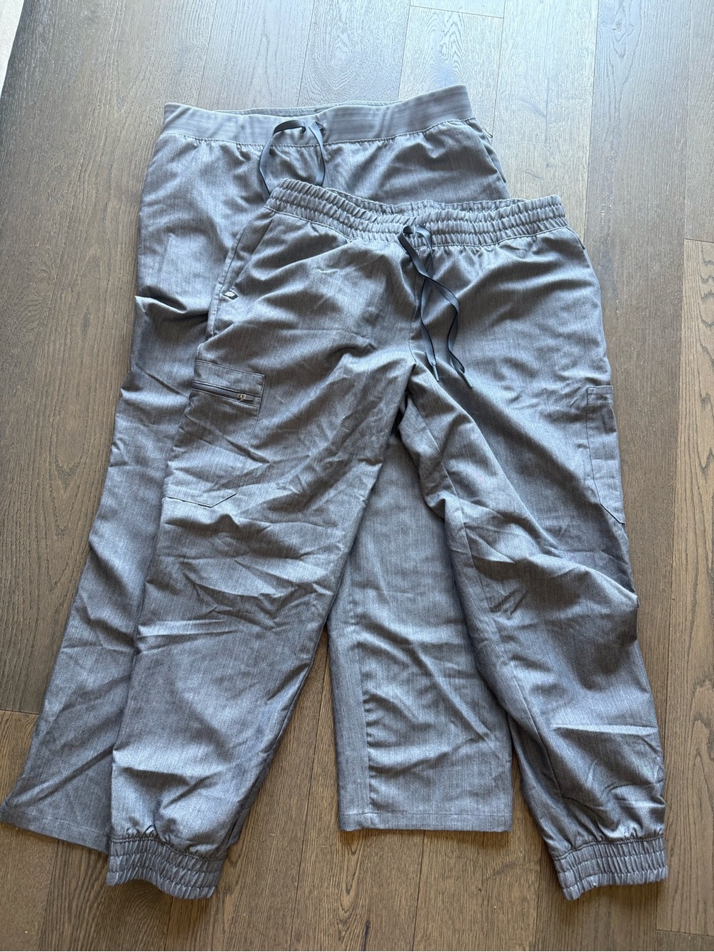 Jaanuu Light Gray Scrub Pants - 2 pairs